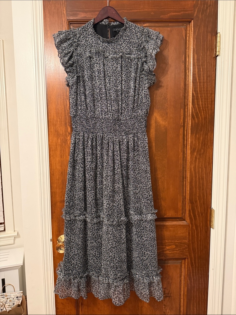 1. State Black & White Ruffle-Tier Dress
